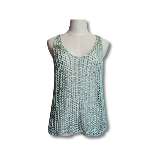 Knitted Beach Cover Up (Mint Green)