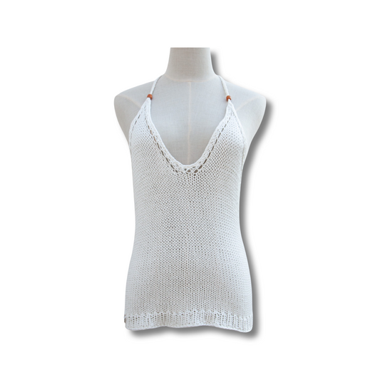 Knitted Summer Top (Ivory)